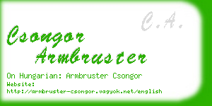csongor armbruster business card